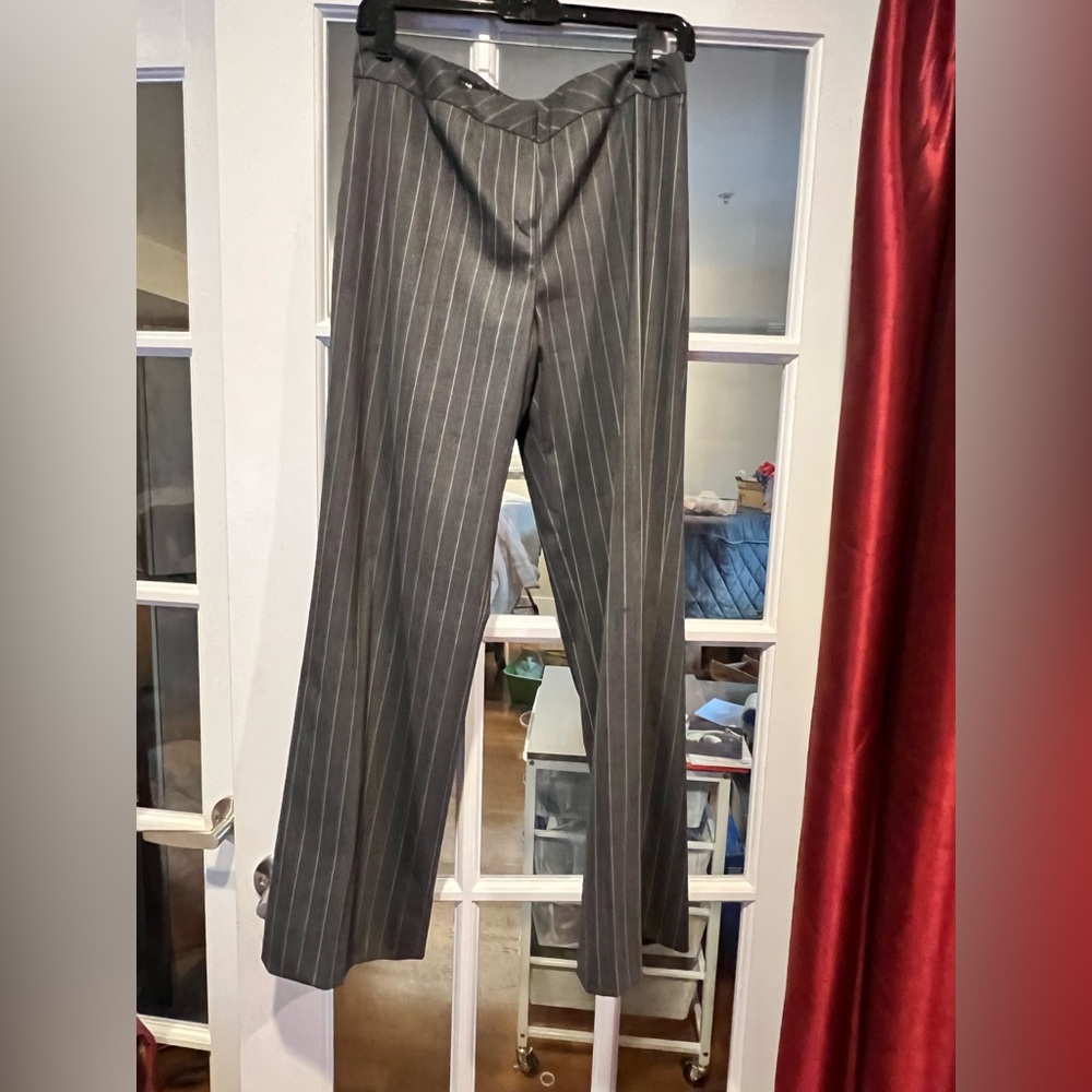 Escada Women's Gray Pinstripe Trousers